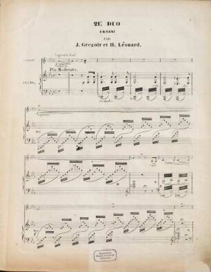Ernani : de Verdi ; duo ; pour piano et violon ; 21me livre de duos