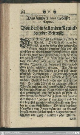 Das hundert und zwölffte Capitel. Von der hinfallenden Kranckheit oder Gefreysch