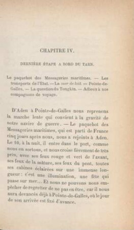 Chapitre IV. Dernière étape a bord du Tarn