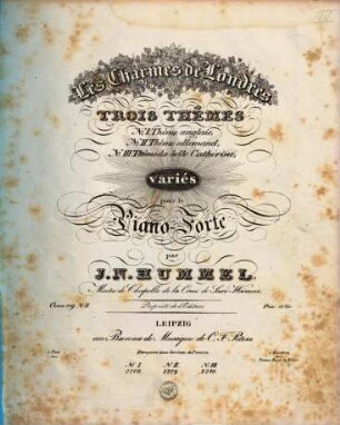 Les charmes de Londres : trois thêmes ... variés pour le piano-forte ; oeuv. 119, 2. Thême allemand