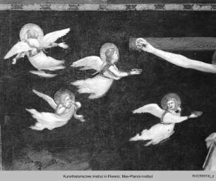 Ausmalung des Nordquerhauses : Christusszenen : Kreuzigung mit dem heiligen Franziskus und Antonius von Padua