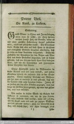 Dritter Theil. Die Kunst, zu Lackiren