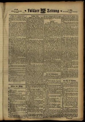 Zweite Ausgabe vom Freitag, den 22. März 1912.