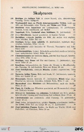 Skulpturen (Nr. 248-285)