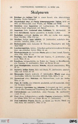 Skulpturen (Nr. 248-285)