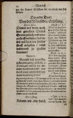 Von des Menschen Erlösung; Von Gott dem Vater.