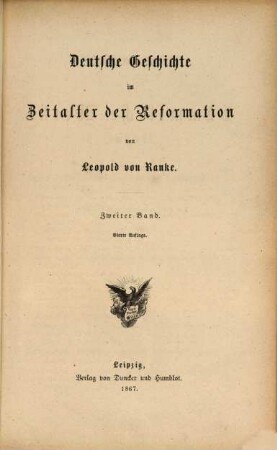 Leopold von Ranke's sämmtliche Werke, 2. Deutsche Geschichte im Zeitalter der Reformation ; 2
