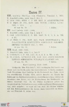 Kasten IV.