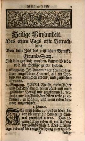 Des Bettenden Christen ... Geistliche Einsamkeit, 6. Gott-geheiligter Ordens-Personen, Auf besondere Hochschätzung ihres Beruffs, und eiffrige Begierd zur Geistlichen Vollkommenheit Abzihlend