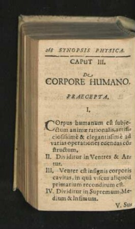 Caput III. De Corpore Humano.