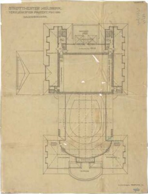 Fischer, Theodor; Heilbronn; Stadt-Theater - Grundriss DG