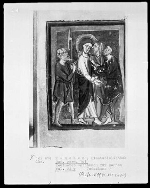 Deutsches Gebetbuch für Nonnen — Judaskuß, Folio 24verso
