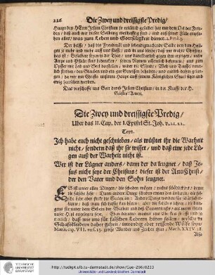 Die Zwey und dreissigste Predig