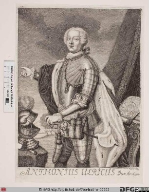 Bildnis Anton Ulrich d. J., Prinz von Braunschweig-Lüneburg-Bevern, 1740/41 Prinzgemahl von Rußland