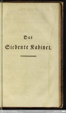 Das Siebente Kabinet