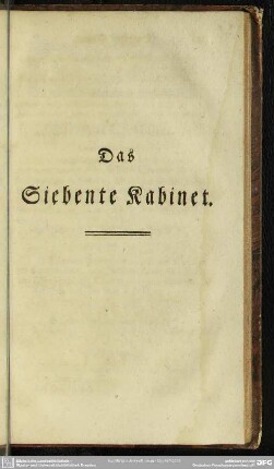 Das Siebente Kabinet