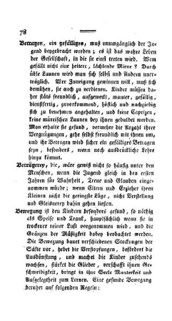Betragen, ein gefälliges