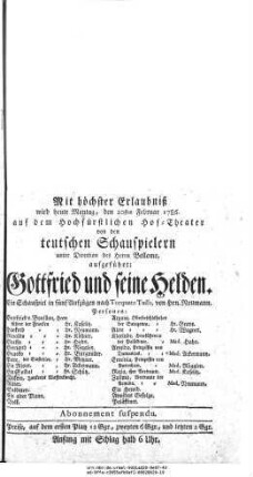Gottfried und seine Helden
