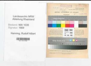 Entnazifizierung Rudolf Albert Hanning , geb. 20.03.1899 (Ingenieur)
