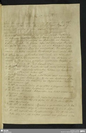 Inhaltsbeschreibung der Handschrift durch Adolf Herschel (um 1854) und Kurzbeschreibung mit leerer Rückseite