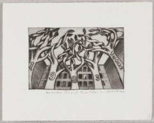 Zeichnung des Künstlers Erhard Groß, Titel: Viel Glück 1983, 1982
