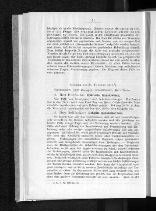 Sitzung am 23. Februar 1915.