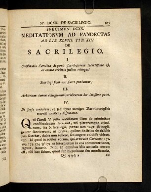 859-874, Spec. 620. De Sacrilegio