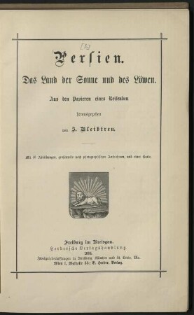 Persien: das Land der Sonne und des Löwen : aus den Papieren eines Reisenden