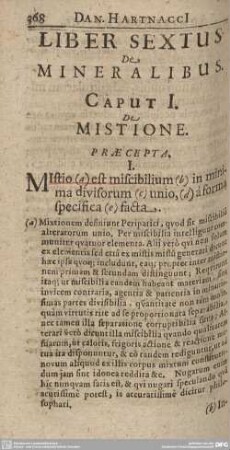 Liber Sextus. De Mineralibus.
