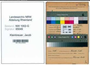 Entnazifizierung Jacob Kleinbreuer, geb. 18.04.1905 (Kaufmann)
