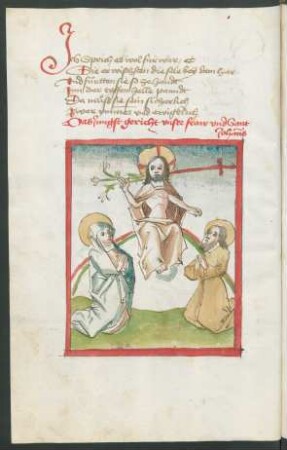 Christus als Weltenrichter vor Maria und Johannes