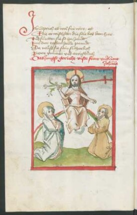Christus als Weltenrichter vor Maria und Johannes