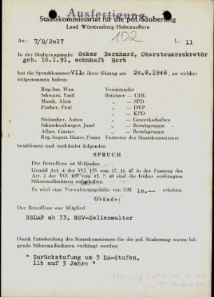 Ocker, Bernhard