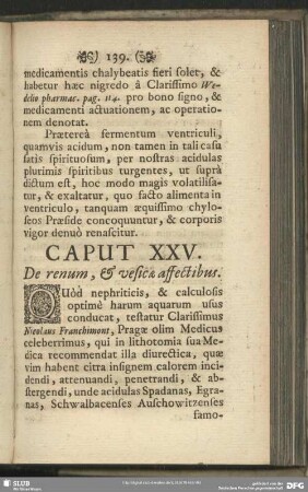 Caput XXV. De renum, & vesicae affectibus