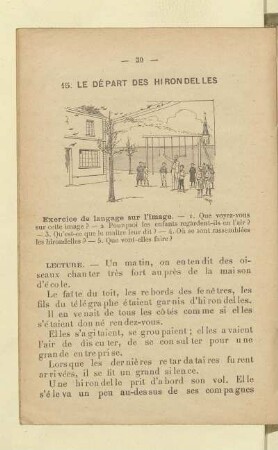 15. Le départ des hirondelles