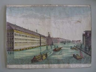 Guckkastenbild der Reihe "Augsburger Folge" mit Darstellung der Amstel beim Rondell, nach Beyer