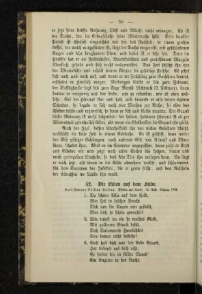 42. Die Lilien auf dem Felde.