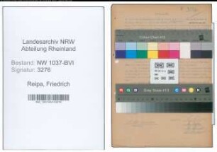 Entnazifizierung Friedrich Reipa , geb. 16.10.1891 (Steuerinspektor)