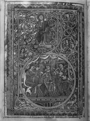 Psalter mit Cantica und Officium parvum — Initiale B (eatus), Folio 11verso