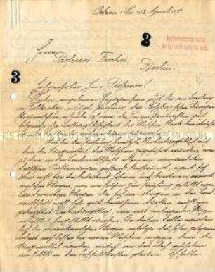 Geschäftsbrief bezüglich des Angebotes einer Düngerstreumaschine