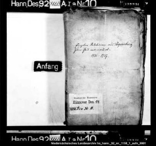 Einzelne Relationen J. von Recks und L. D. Hugos aus Regensburg (leichter Moderschaden) Enthält: auch Druckschriften