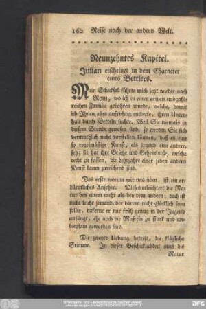 Neunzehntes Kapitel. Julian erscheinet in dem Character eines Bettlers.