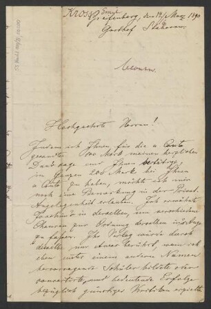 Brief an B. Schott's Söhne : 14.03.1890