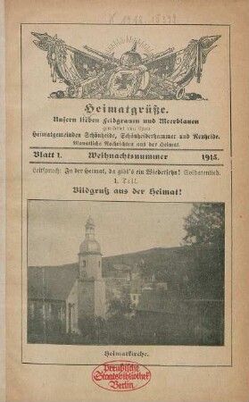 1.1915: Heimatgrüße