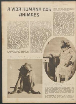 A vida humana dos animaes