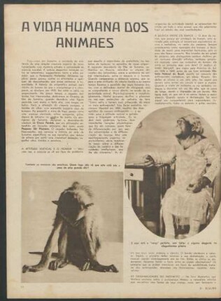A vida humana dos animaes