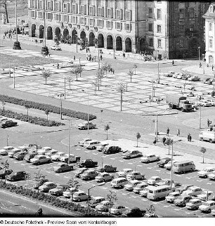 Pirnaischer Platz (Blicke vom Hochhaus, Hubkran, Fußgängertunnel)