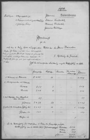 Baiersbronn: Pfarrbericht 1924