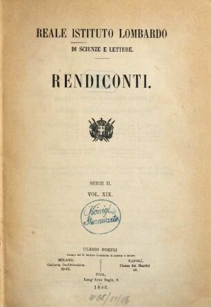 Rendiconti. 19. 1886