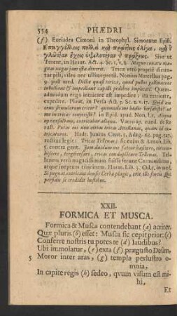 XXII. Formica Et Musca.